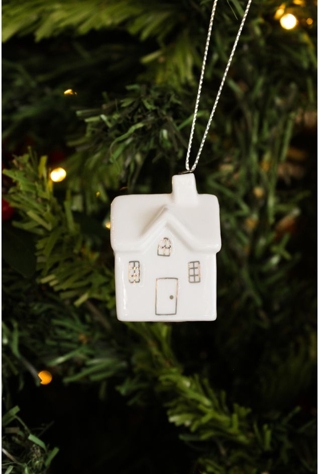 Pingente Casinha De Porcelana com Filete -2-